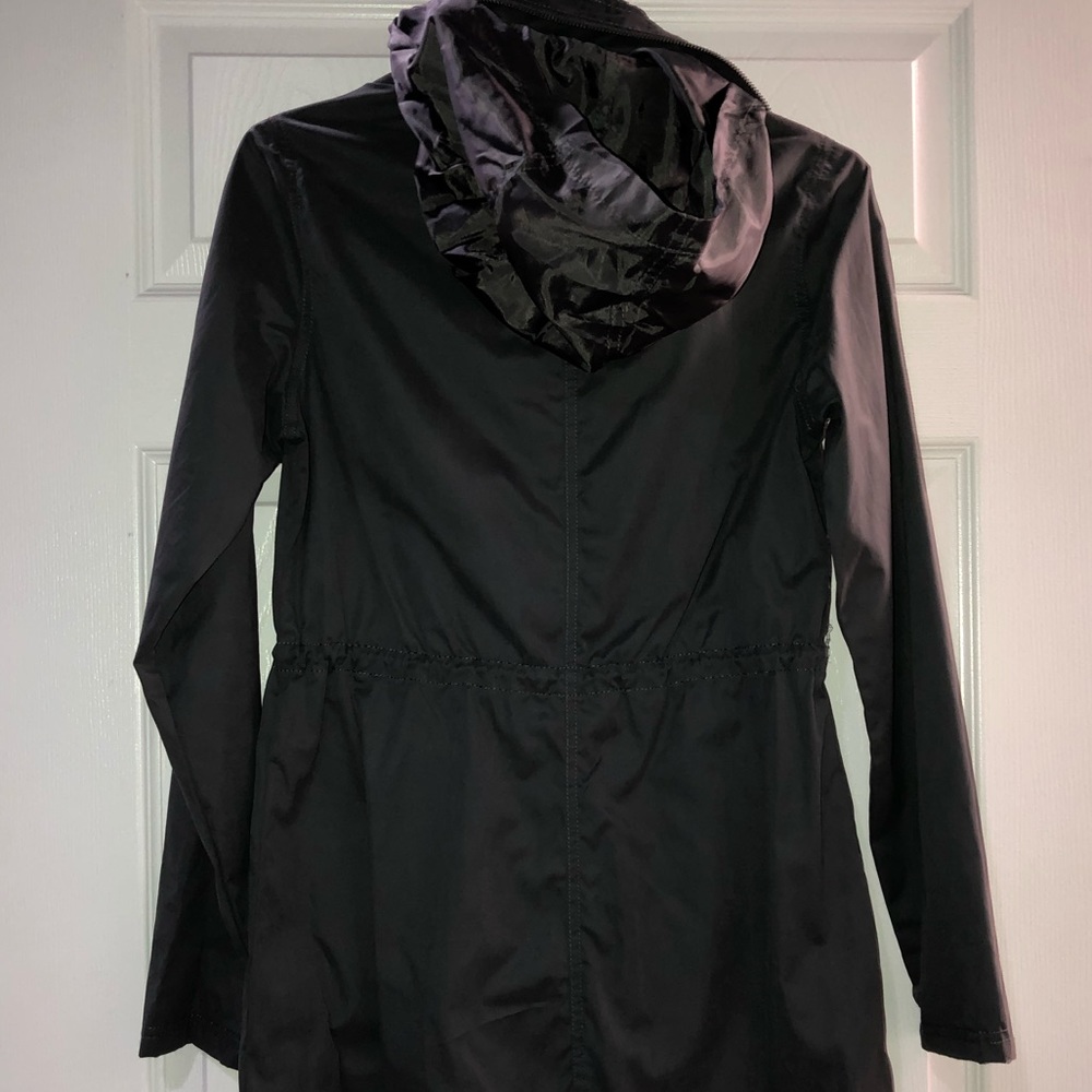 Mossimo Gray Long Jacket With Adjustable Hood - image 3